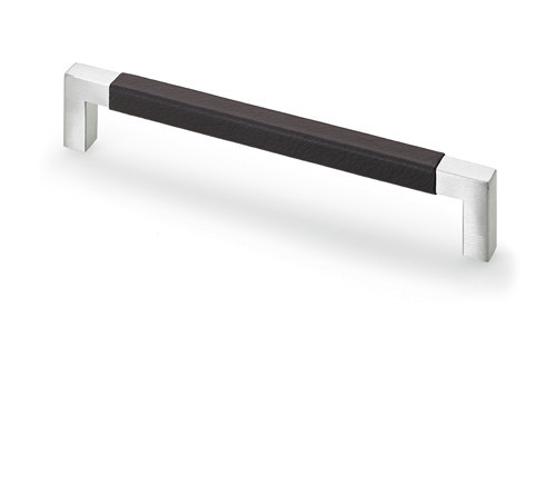 HETTICH 9131320 fogantyú Getafe 170/160 mm sötétbarna bőr/nemesacél