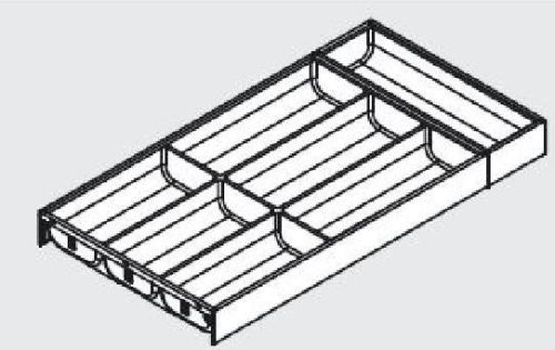 BLUM ZC7S600BS3 Ambia-line evőeszközhöz fiók LBX/MVX,NL=600/300 Orion szürke OG-