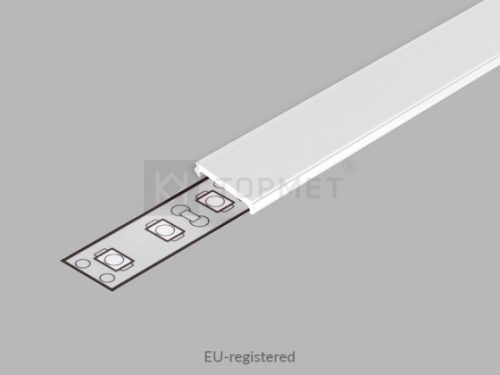 TM-takaró profil Slim/Smart10/Smart-In10 profilhoz rápattintható tejfehér 2000mm